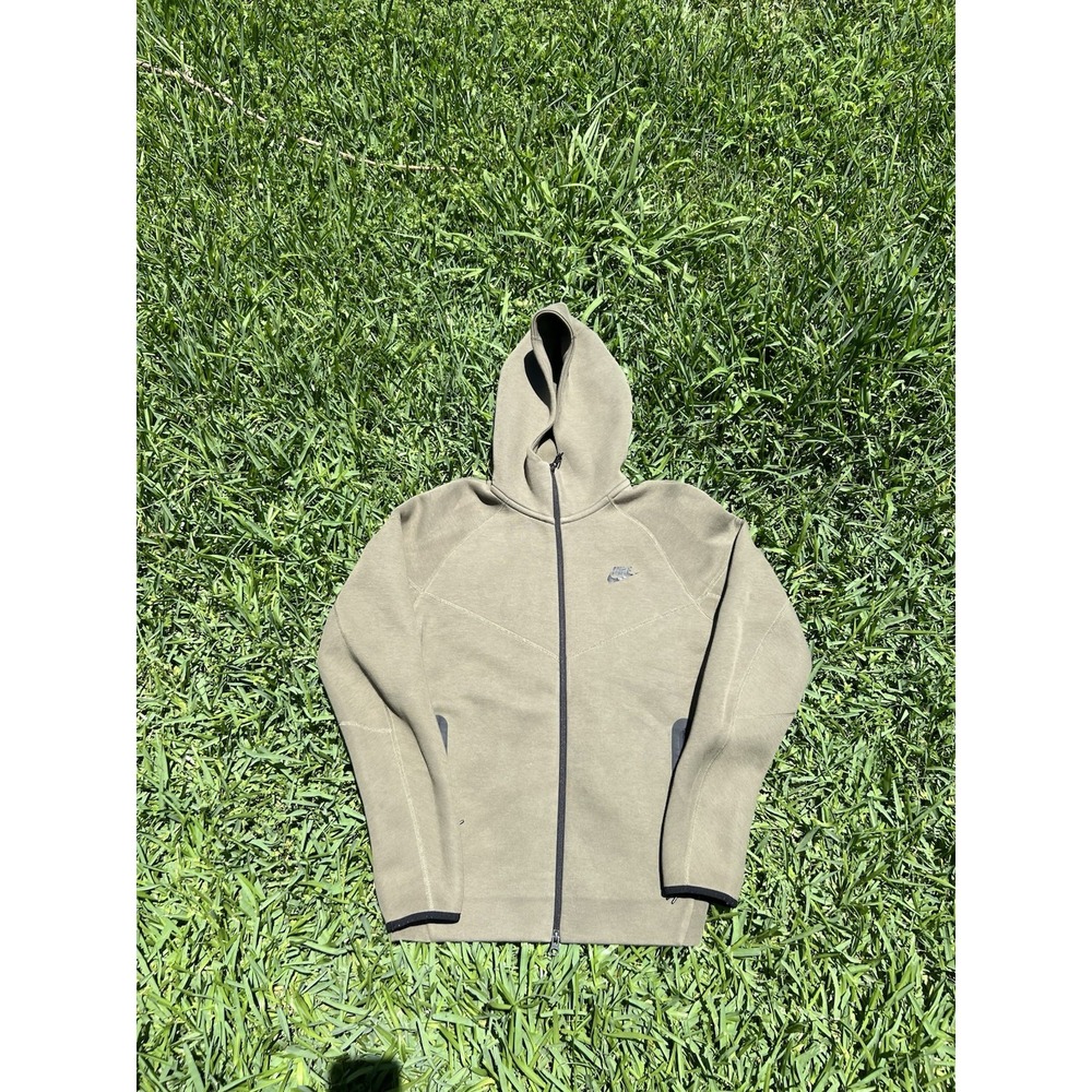 Nike Hoodie Mens Medium Green Tech Fleece Full Zip